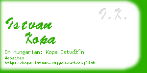 istvan kopa business card